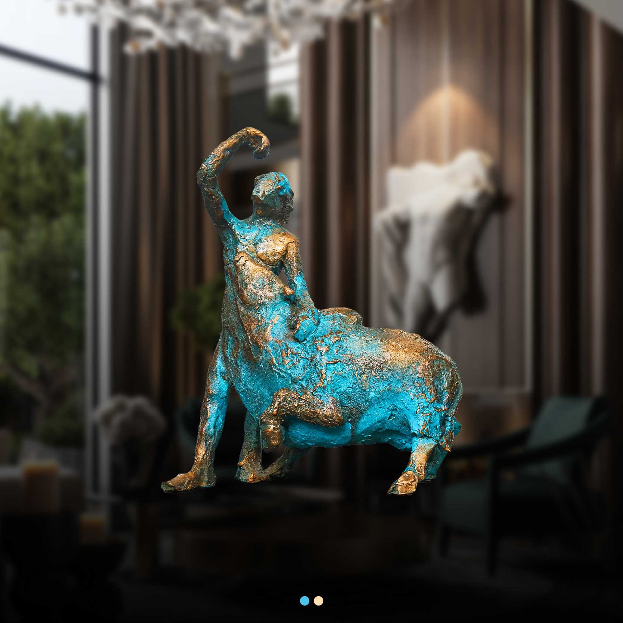 Feminine & Bovine Bond: A Sculptural Serenity