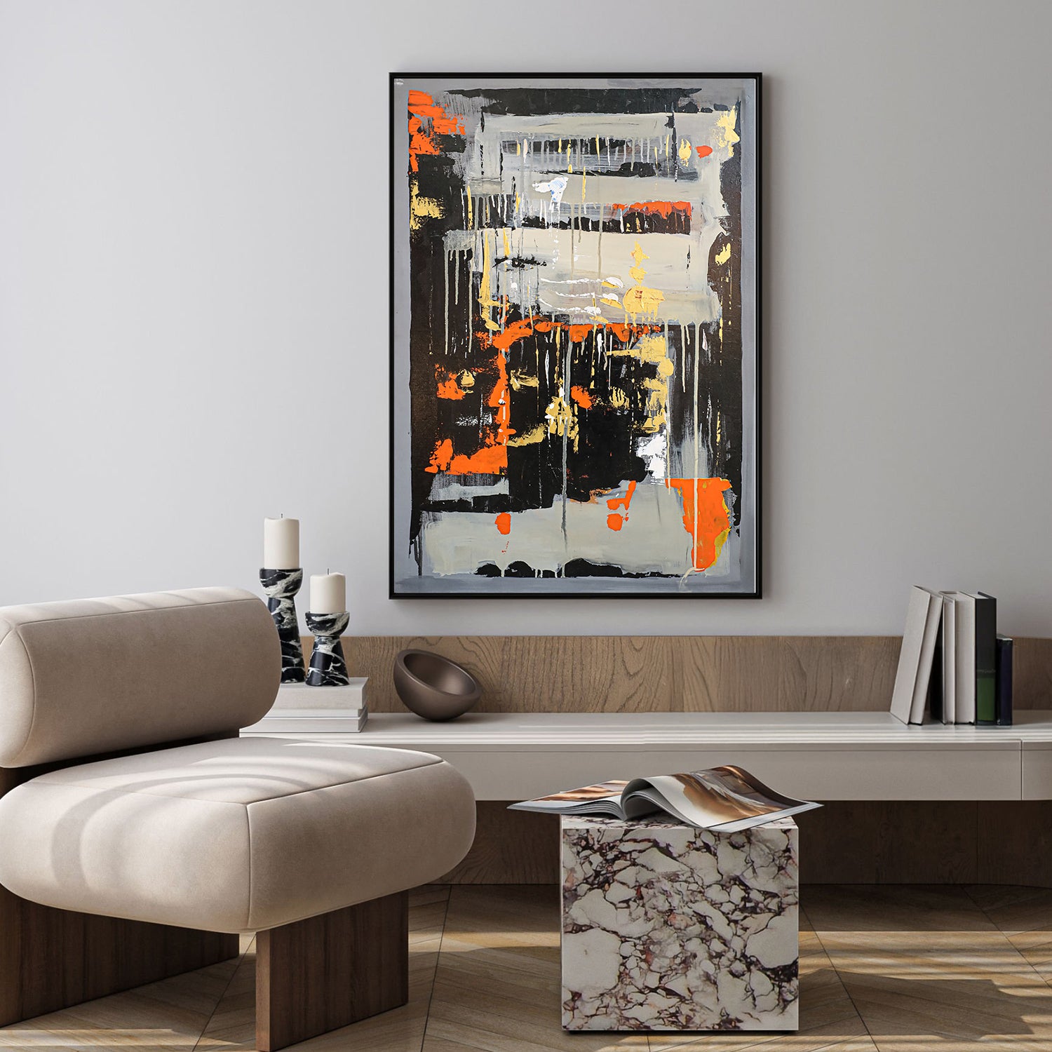 Abstract dialogues: Light against dark