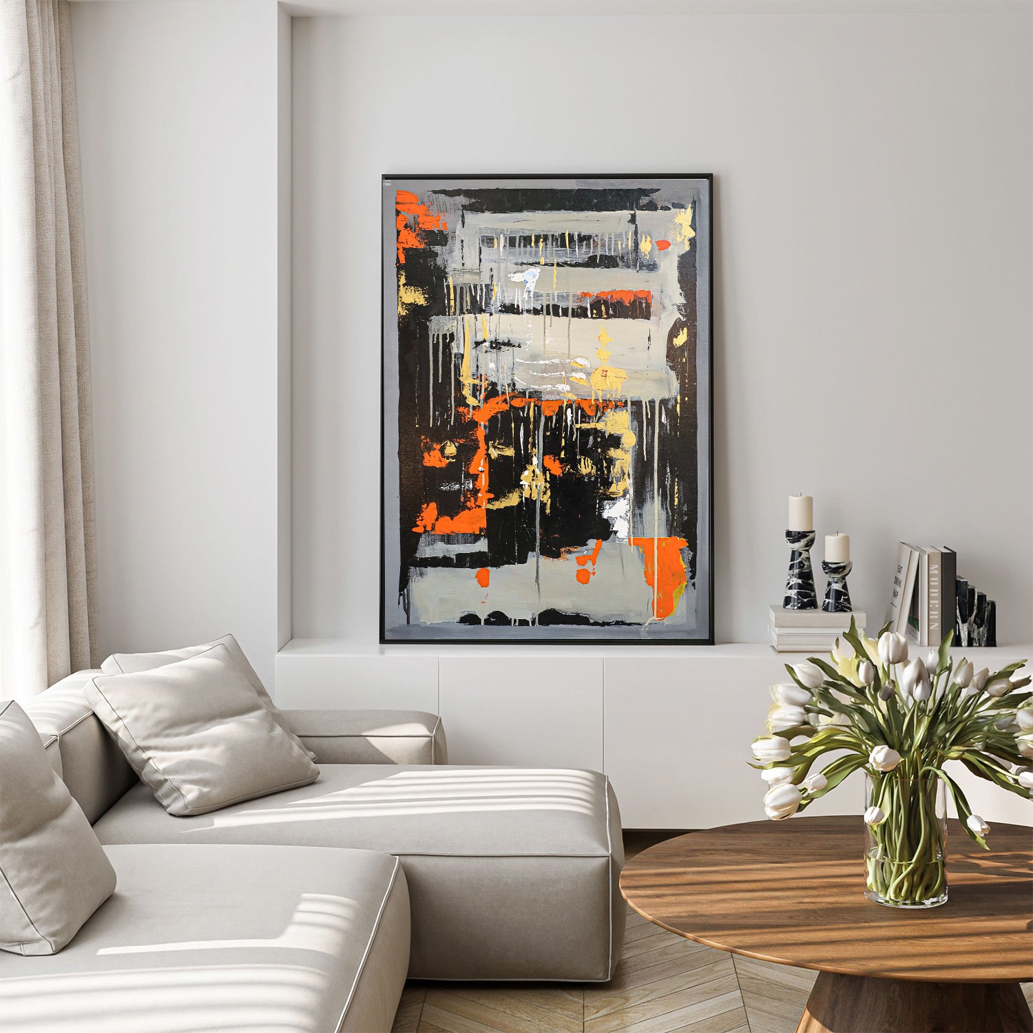 Abstract dialogues: Light against dark