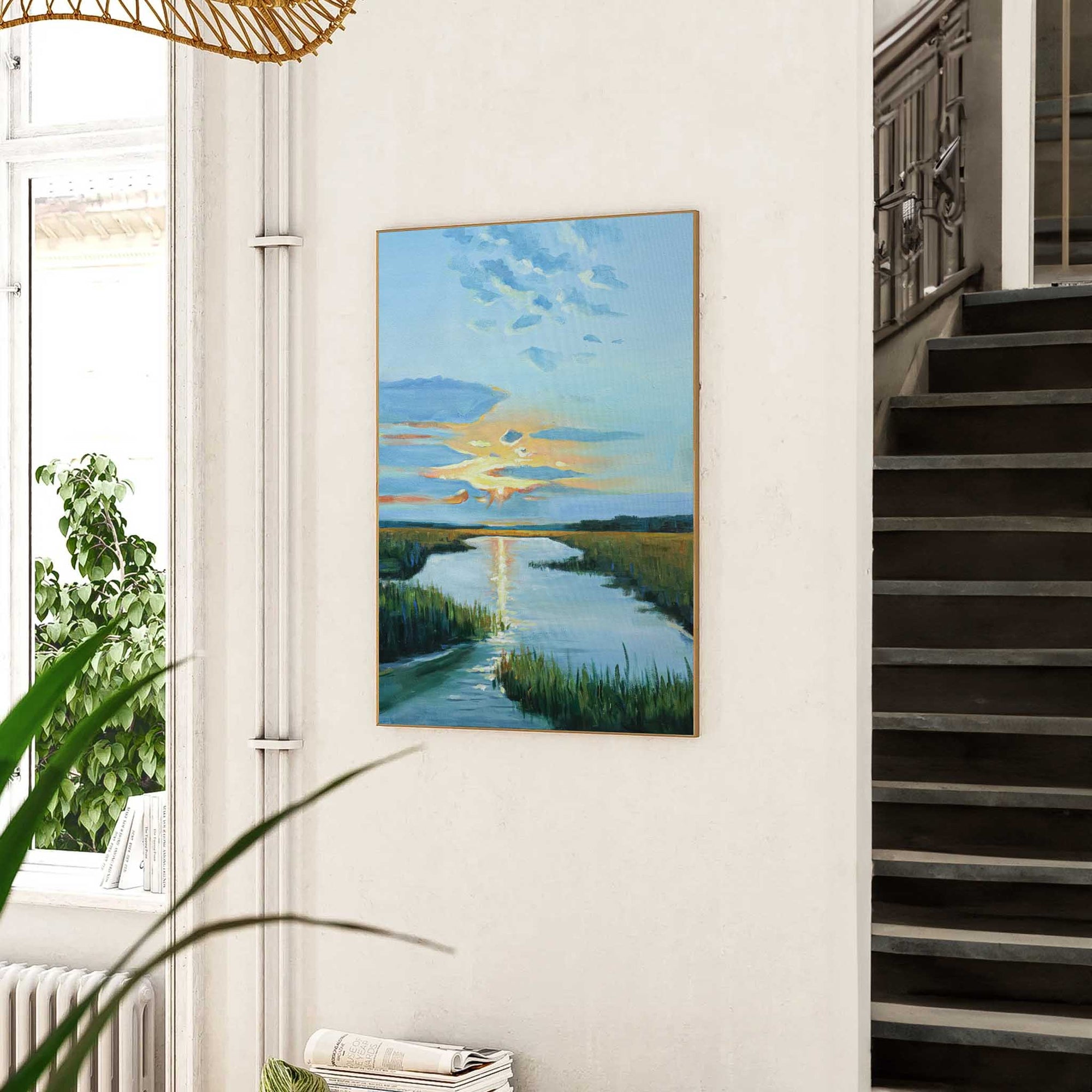 Escape to Nature's Beauty: Sunset River Scene
