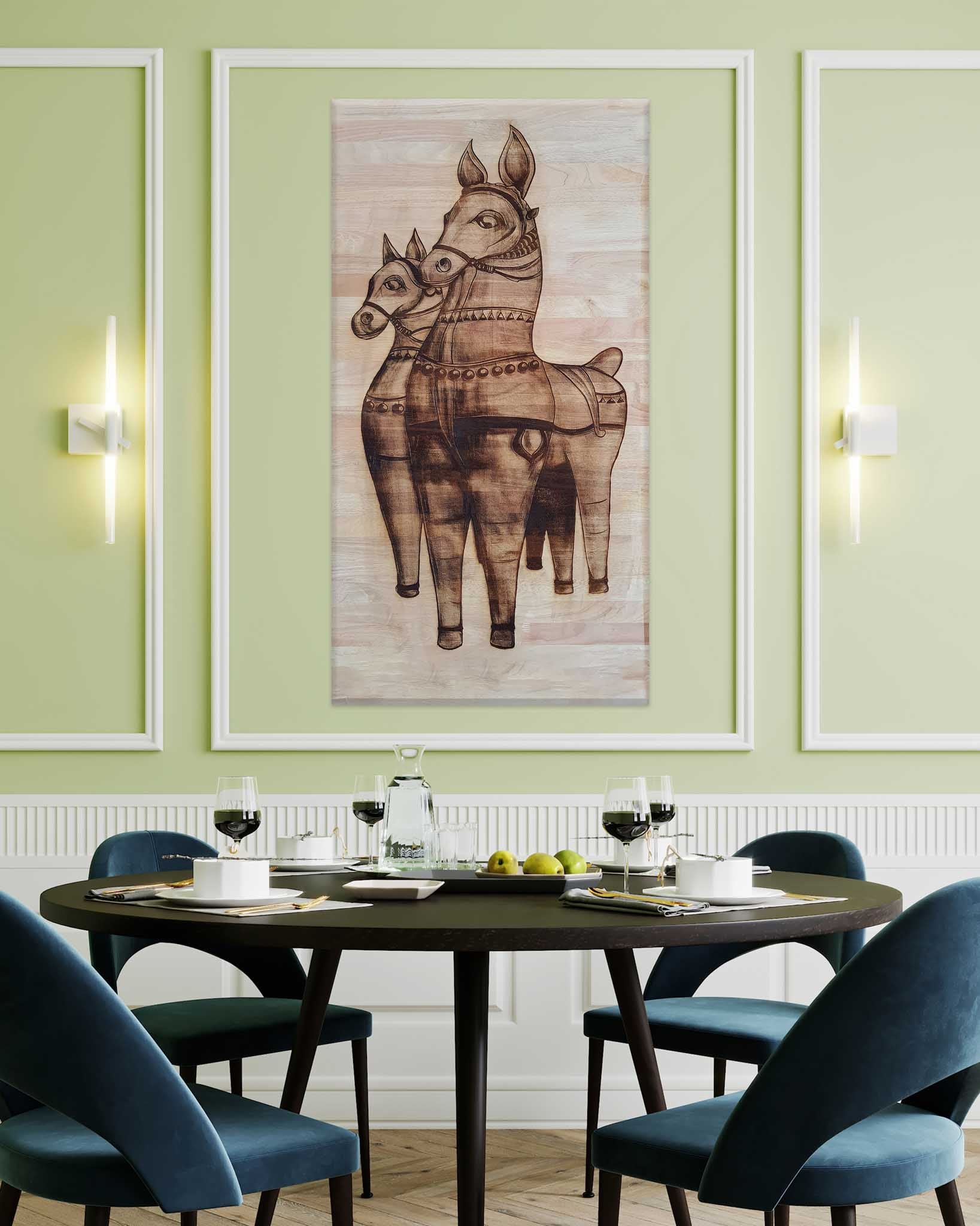 Wooden Art: Terracotta Horse