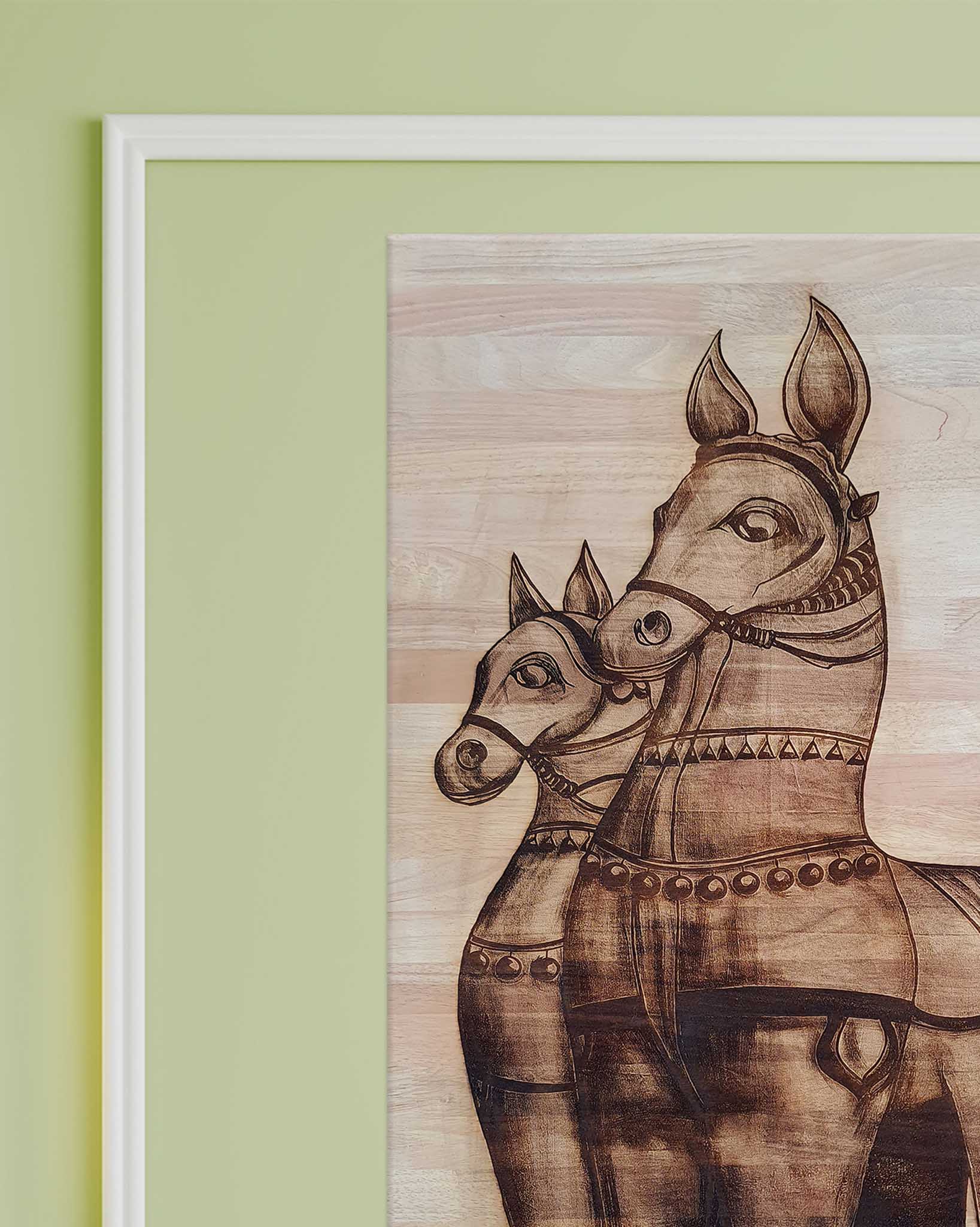 Wooden Art: Terracotta Horse