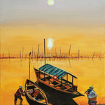 Serenity at Sunset: The Fisherman's Return